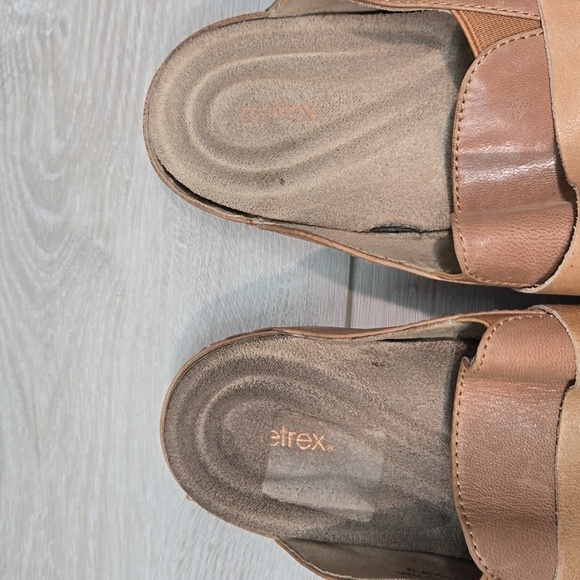 Aetrex Women Leather Loafer Mule Flats shoes sz 8.5 - Picture 6 of 13